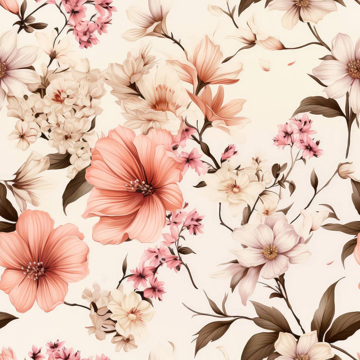 Airy Blooms Pattern 4 Minky Fabric
