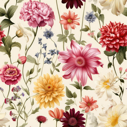 Airy Blooms Pattern 5 Minky Fabric