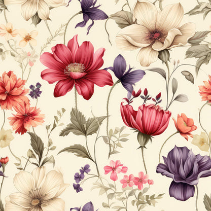 Sparse Flowers Pattern 6 Quilting Cotton Fabric