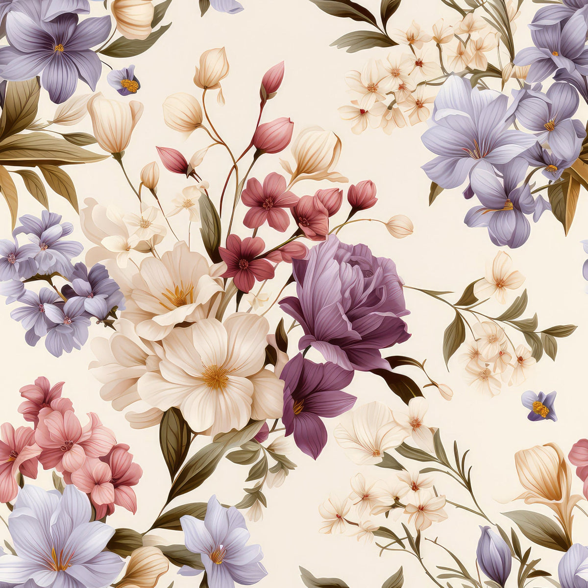 Airy Blooms Pattern 8 Minky Fabric