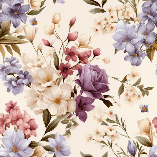 Airy Blooms Pattern 8 Minky Fabric