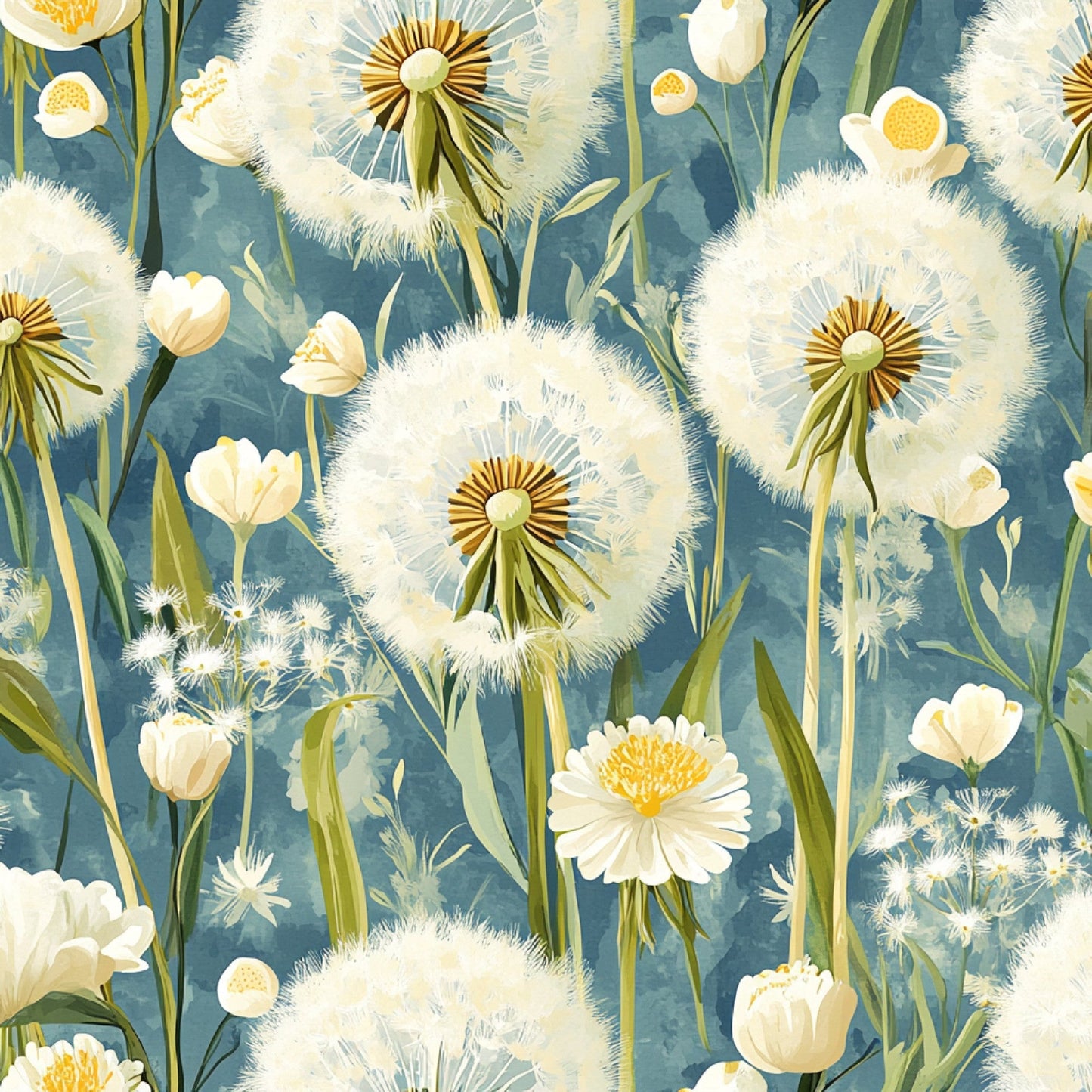 Spring Dandelions Pattern 12 Quilting Cotton Fabric