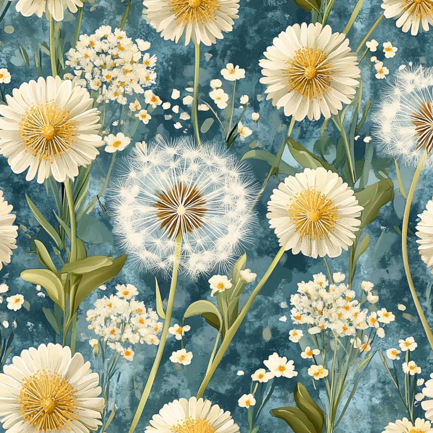 Spring Dandelions Pattern 21 Quilting Cotton Fabric