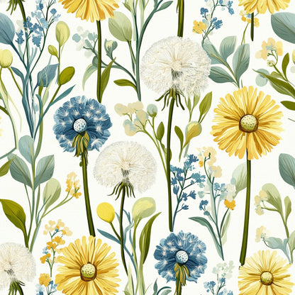 Spring Dandelions Pattern 4 Quilting Cotton Fabric