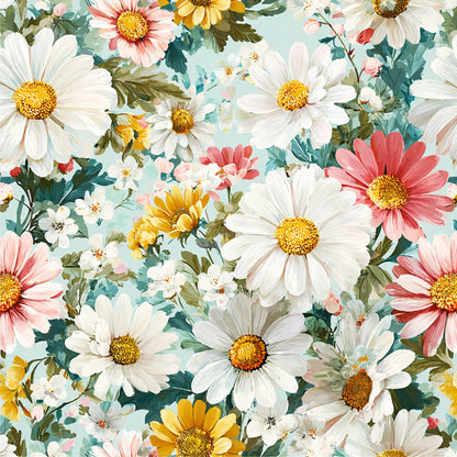Spring Flower Decor Pattern 12 Quilting Cotton Fabric