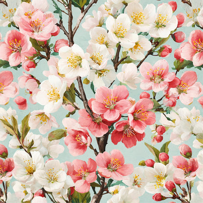 Spring Flower Decor Pattern 14 Quilting Cotton Fabric