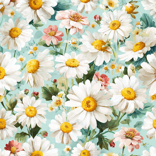 Spring Flower Decor Pattern 5 Quilting Cotton Fabric