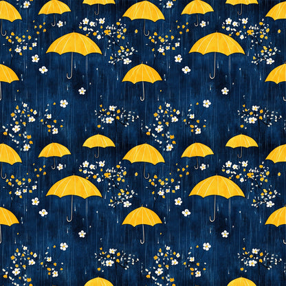 Spring Rain Umbrellas Pattern 4 Quilting Cotton Fabric