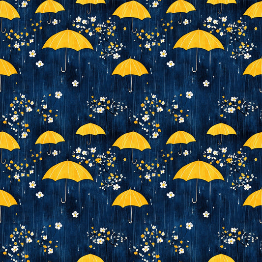 Spring Rain Umbrellas Pattern 4 Quilting Cotton Fabric