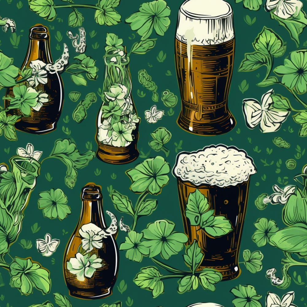 Shamrock Shimmer Pattern 14 Minky Fabric