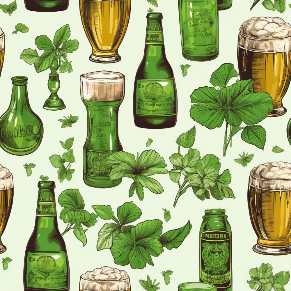 Shamrock Shimmer Pattern 15 Minky Fabric