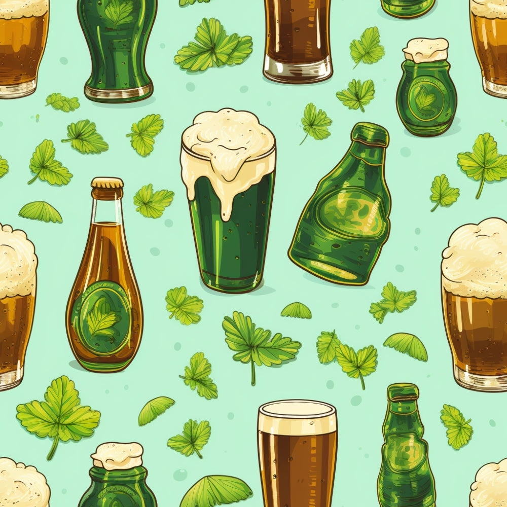 Shamrock Shimmer Pattern 17 Minky Fabric