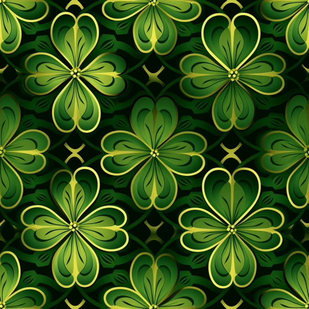 Shamrock Shimmer Pattern 3 Minky Fabric