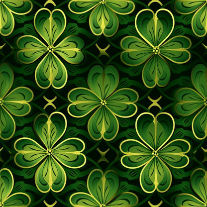 Shamrock Shimmer Pattern 3 Minky Fabric