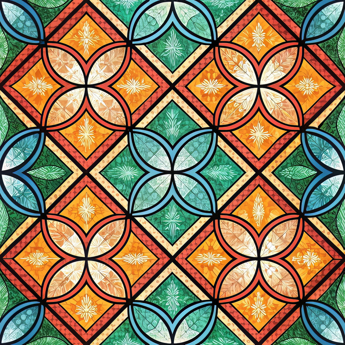 Jeweled Panes Pattern 11 Minky Fabric