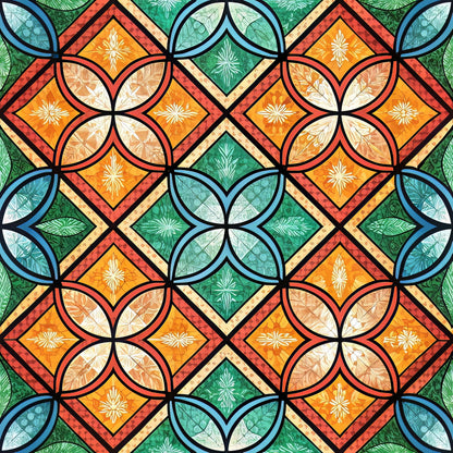 Jeweled Panes Pattern 11 Minky Fabric