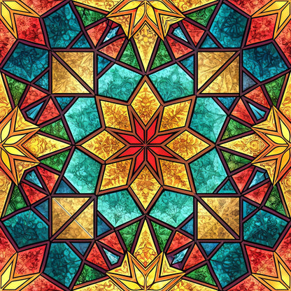 Jeweled Panes Pattern 1 Minky Fabric