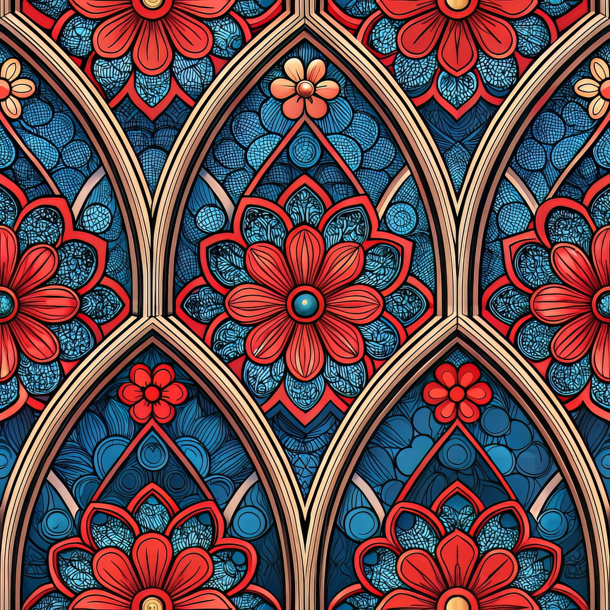Jeweled Panes Pattern 3 Minky Fabric