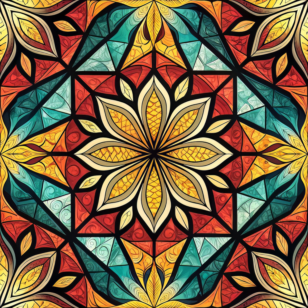 Jeweled Panes Pattern 7 Minky Fabric