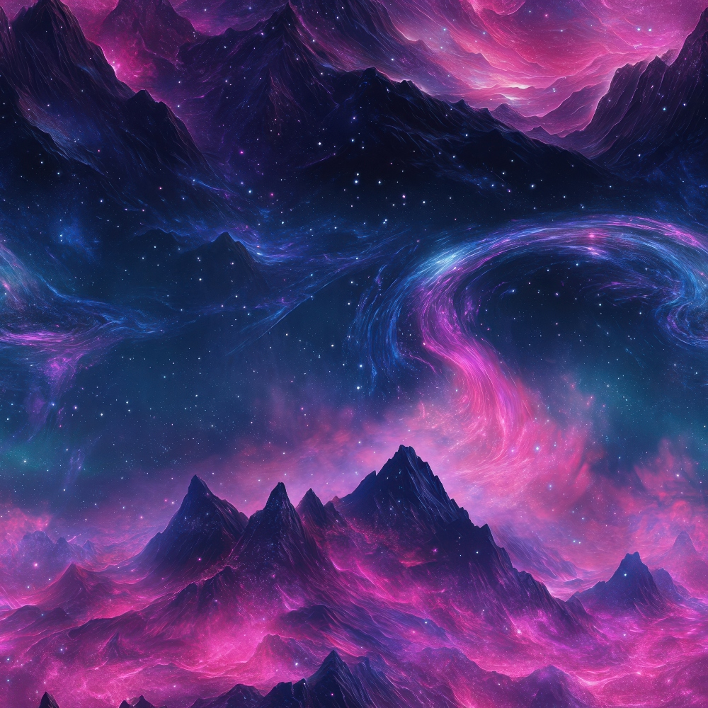 Nebula Forest Pattern 10 Minky Fabric