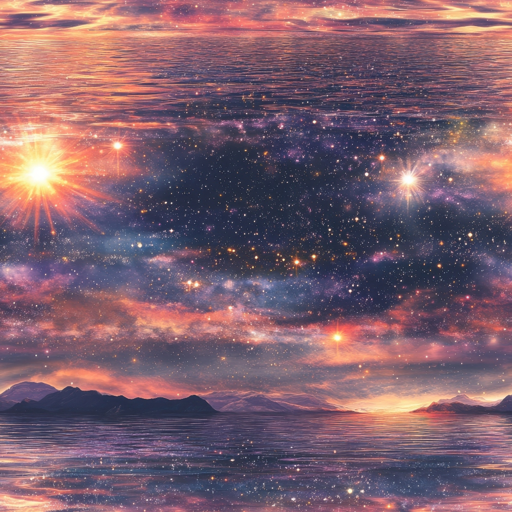 Nebula Forest Pattern 24 Minky Fabric