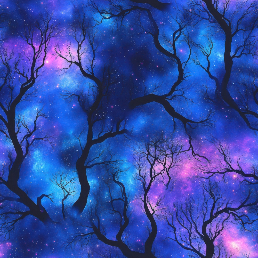 Nebula Forest Pattern 2 Minky Fabric