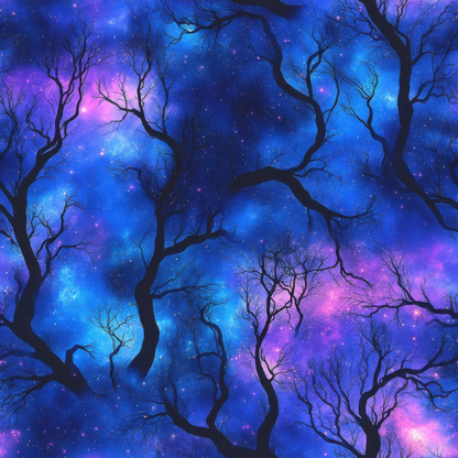 Nebula Forest Pattern 2 Minky Fabric