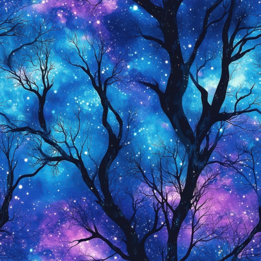 Nebula Forest Pattern 31 Minky Fabric