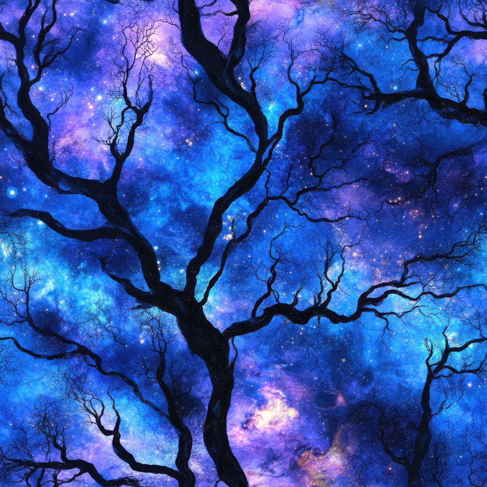 Nebula Forest Pattern 3 Minky Fabric