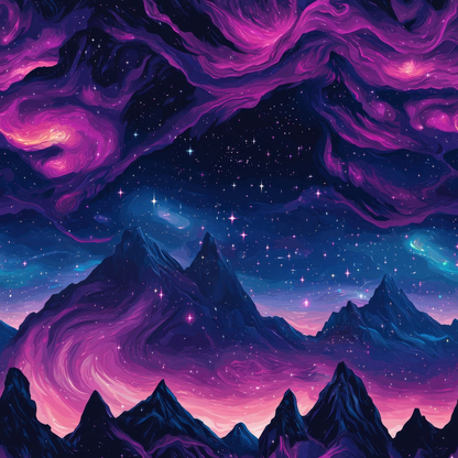 Nebula Forest Pattern 8 Minky Fabric