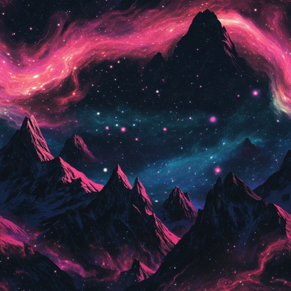 Nebula Forest Pattern 9 Minky Fabric