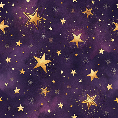 Starry Purple Skies Pattern 15 Quilting Cotton Fabric