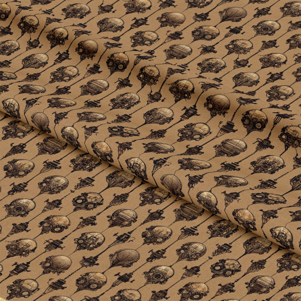 Steampunk Pipes Pattern 1 Quilting Cotton Fabric