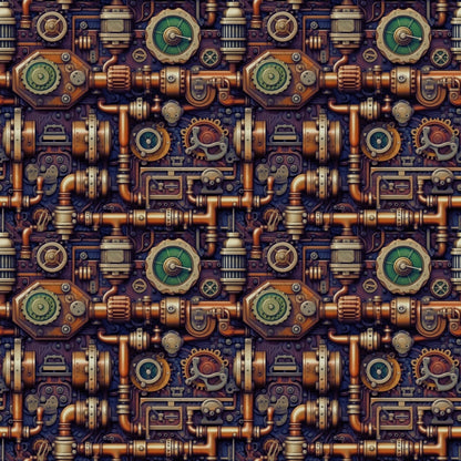 Clockwork Skies Pattern 4 Minky Fabric