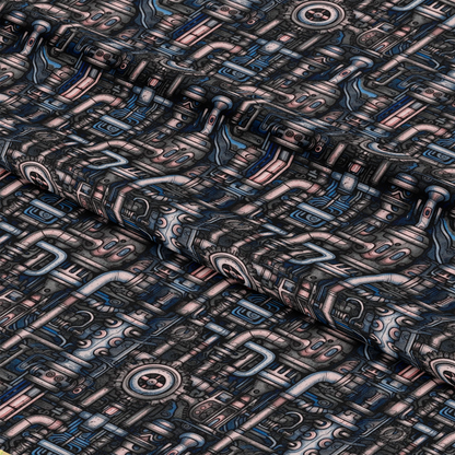 Steampunk Pipes Pattern 6 Quilting Cotton Fabric