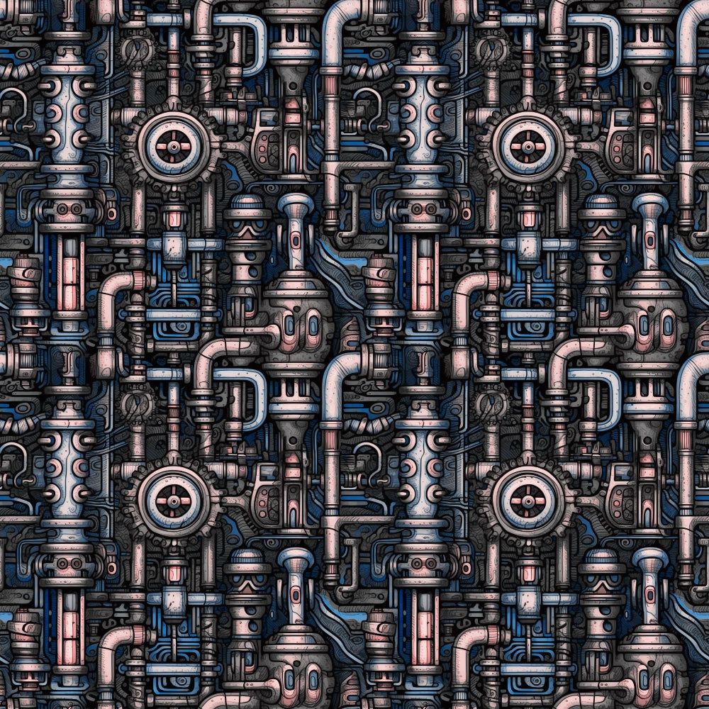 Clockwork Skies Pattern 6 Minky Fabric