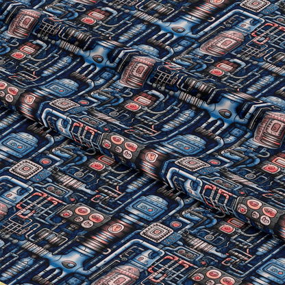 Steampunk Pipes Pattern 7 Quilting Cotton Fabric