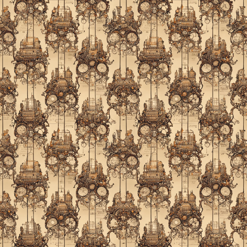 Clockwork Skies Pattern 8 Minky Fabric
