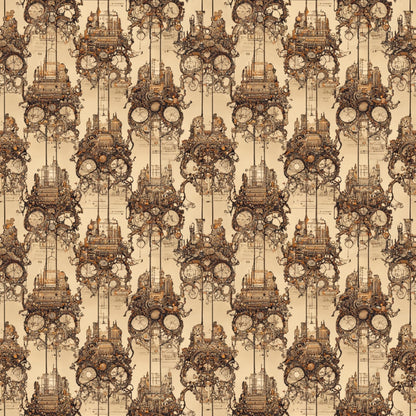 Clockwork Skies Pattern 8 Minky Fabric