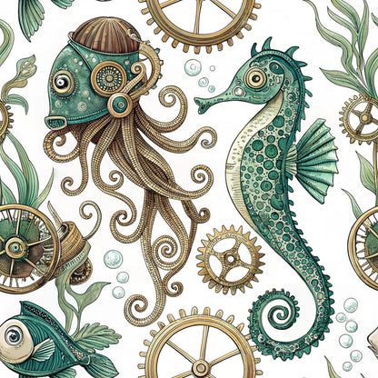 Clockwork Tides Pattern 10 Minky Fabric