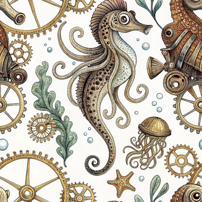 Clockwork Tides Pattern 8 Minky Fabric