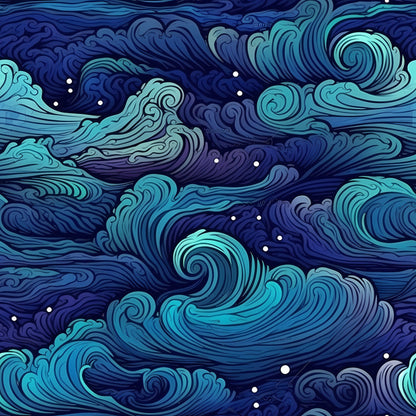 Starlit Swirls Pattern 10 Minky Fabric
