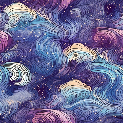 Starlit Swirls Pattern 11 Minky Fabric