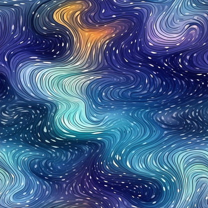 Starlit Swirls Pattern 12 Minky Fabric