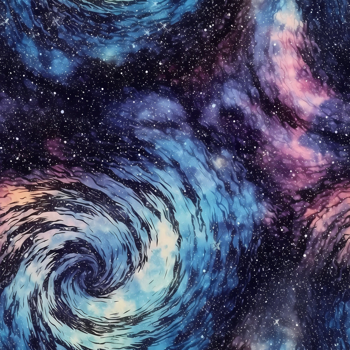 Starlit Swirls Pattern 14 Minky Fabric