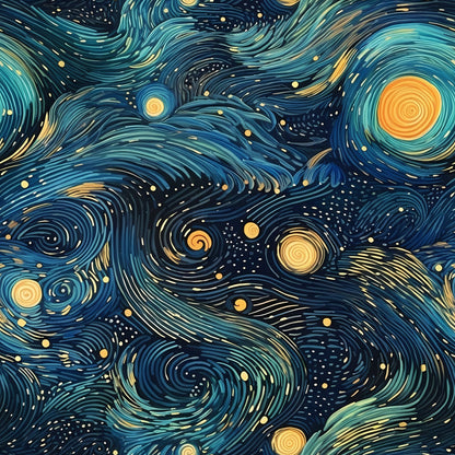 Starlit Swirls Pattern 16 Minky Fabric