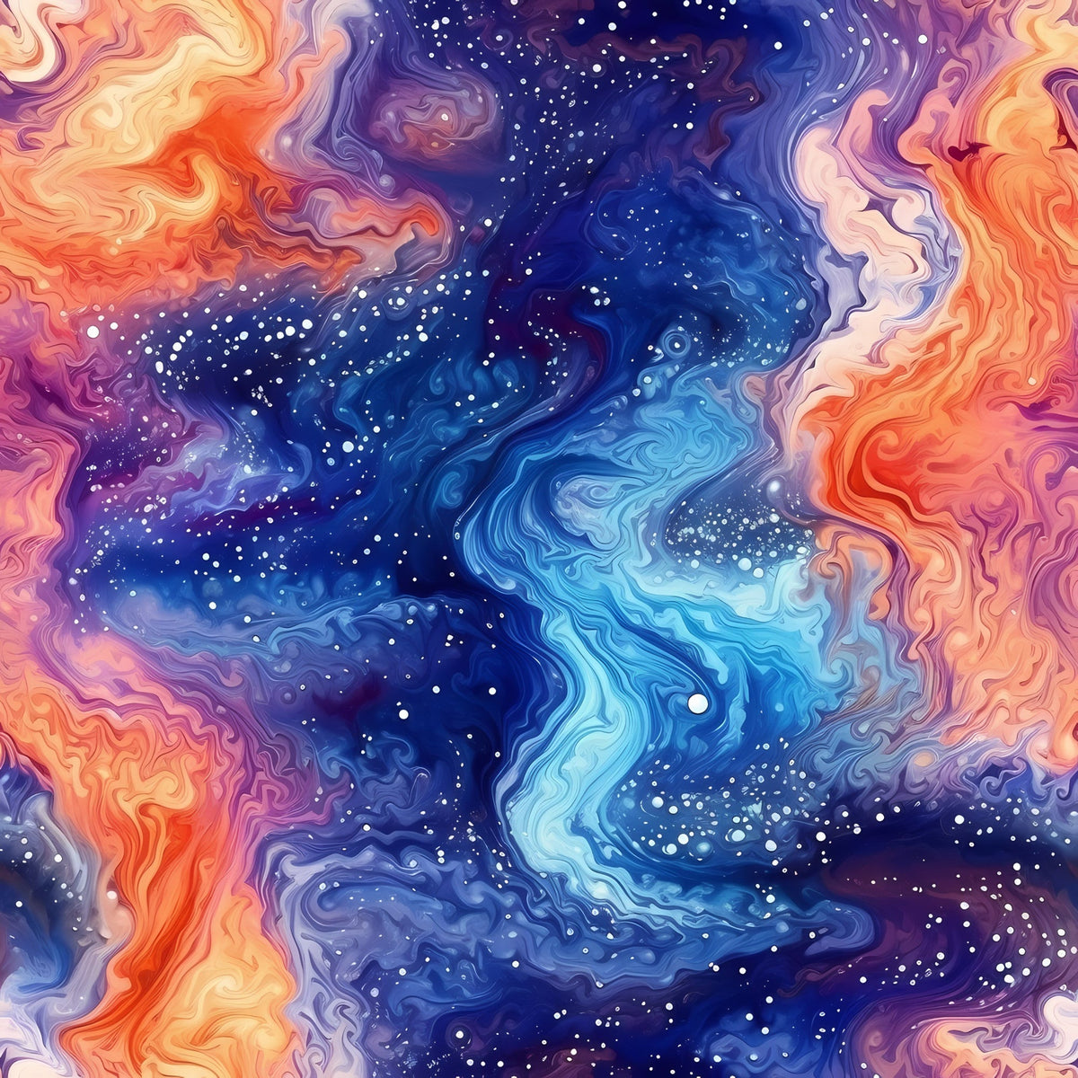 Starlit Swirls Pattern 1 Minky Fabric