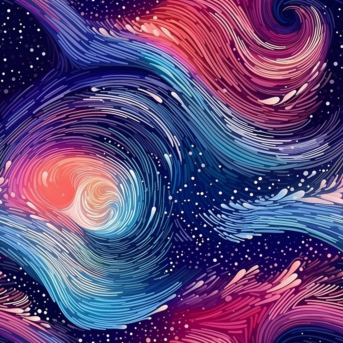 Starlit Swirls Pattern 5 Minky Fabric