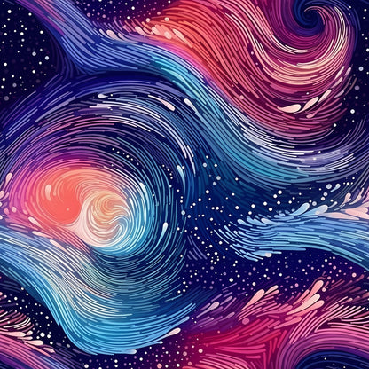 Starlit Swirls Pattern 5 Minky Fabric