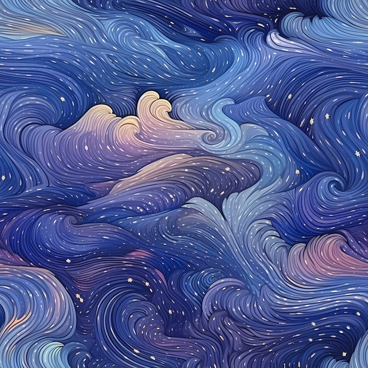 Starlit Swirls Pattern 6 Minky Fabric